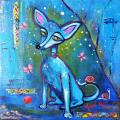 Le Chien bleu - 20x20