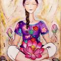 Meditation aux lotus roses